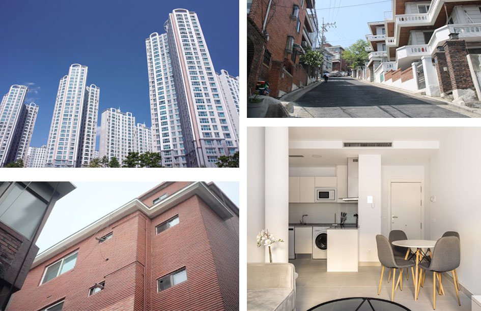 한국의 주거 형태 | TYPE PERUMAHAN KOREA