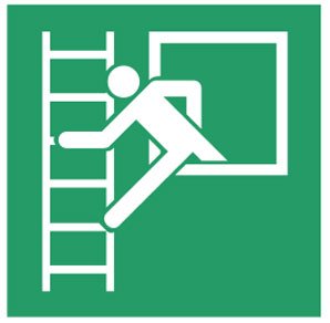 대피로 표지 | Rambu jalur evakuasi